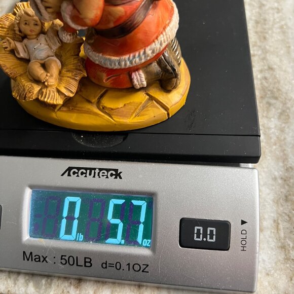 1989 Fontanini Santa Looking Over Baby Jesus Italy #599 Simonetti Hand Painted - Picture 12 of 13